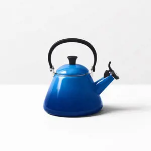 Le Creuset Azure Blue Kone Kettle with Fixed Whistle 1.6L